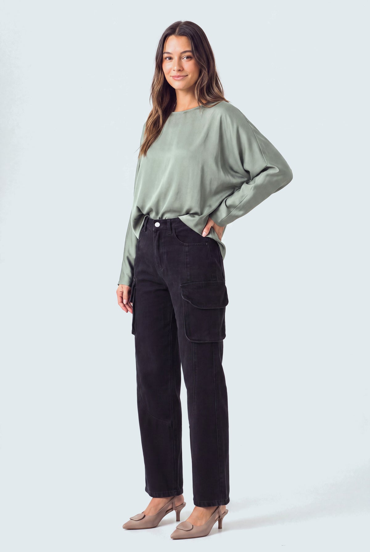 Black Cargo Pocket Jeans - Hustle N Holla