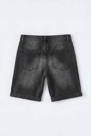 Black Denim Shorts - Hustle N Holla