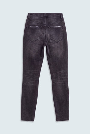 Black Distressed Denim Jeans - Hustle N Holla