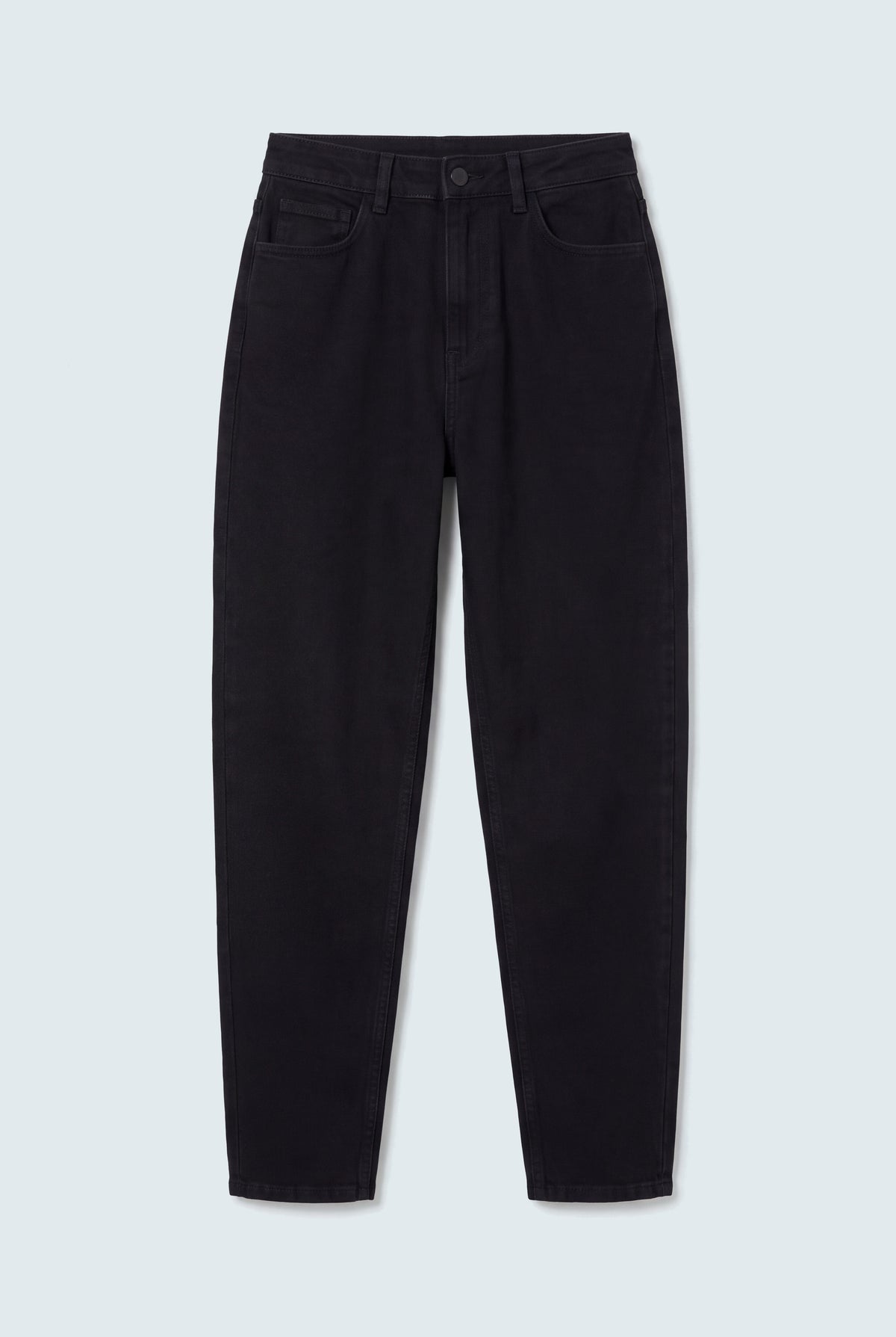 Black High Rise Mom Fit Jeans - Hustle N Holla