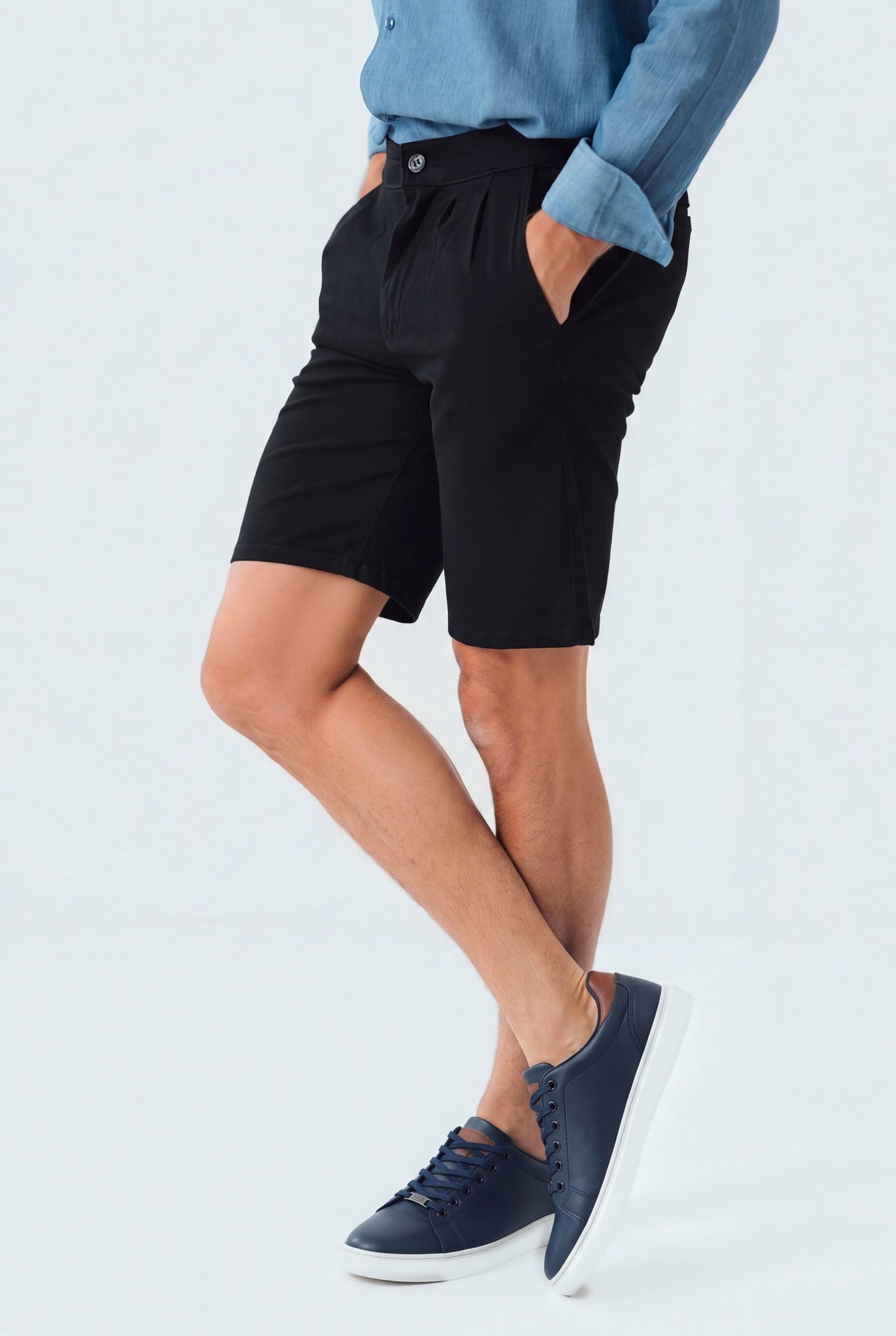Black Regular Fit Chino Shorts - Hustle N Holla