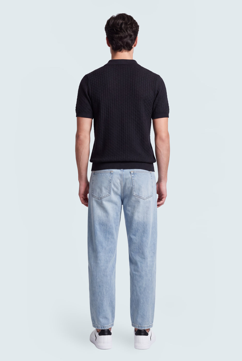 Black Regular Fit Knitted Polo - Hustle N Holla