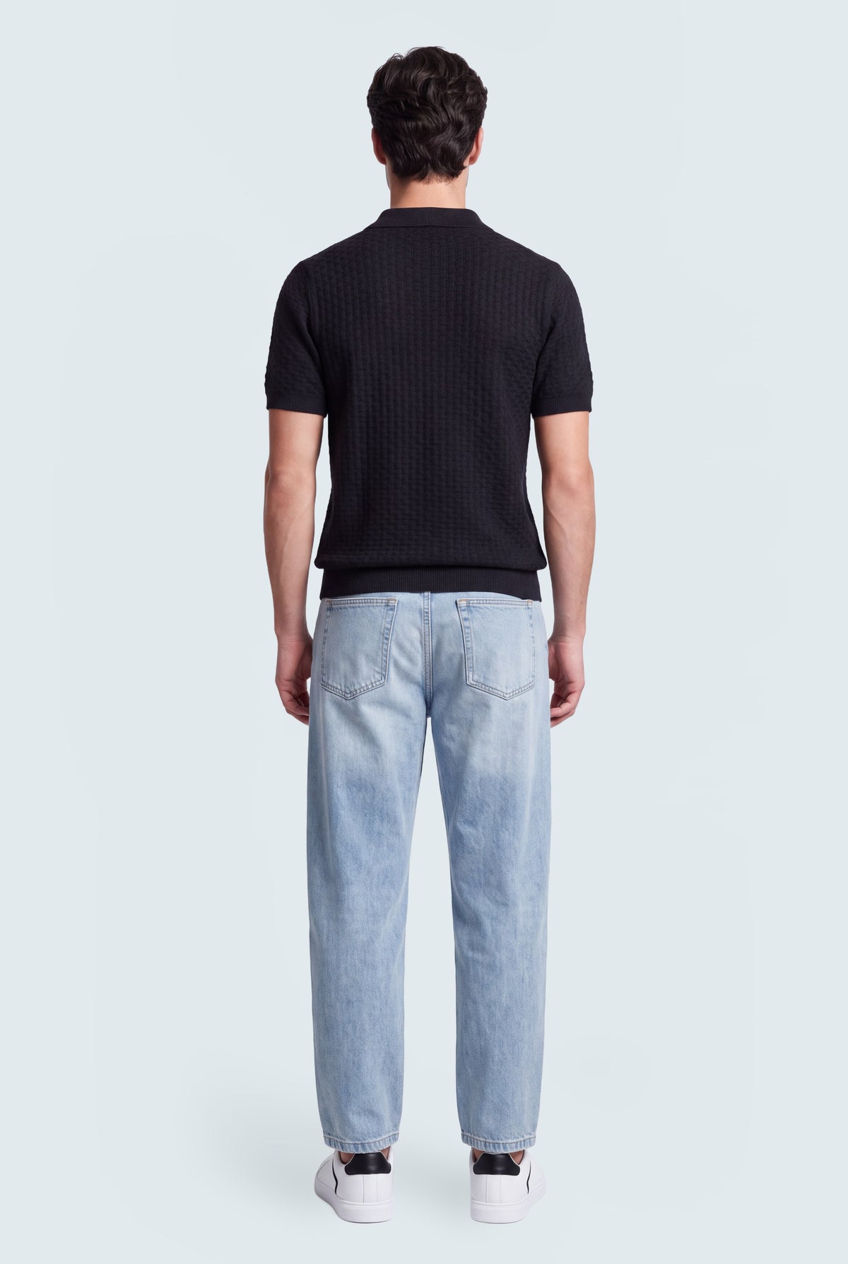 Black Regular Fit Knitted Polo - Hustle N Holla