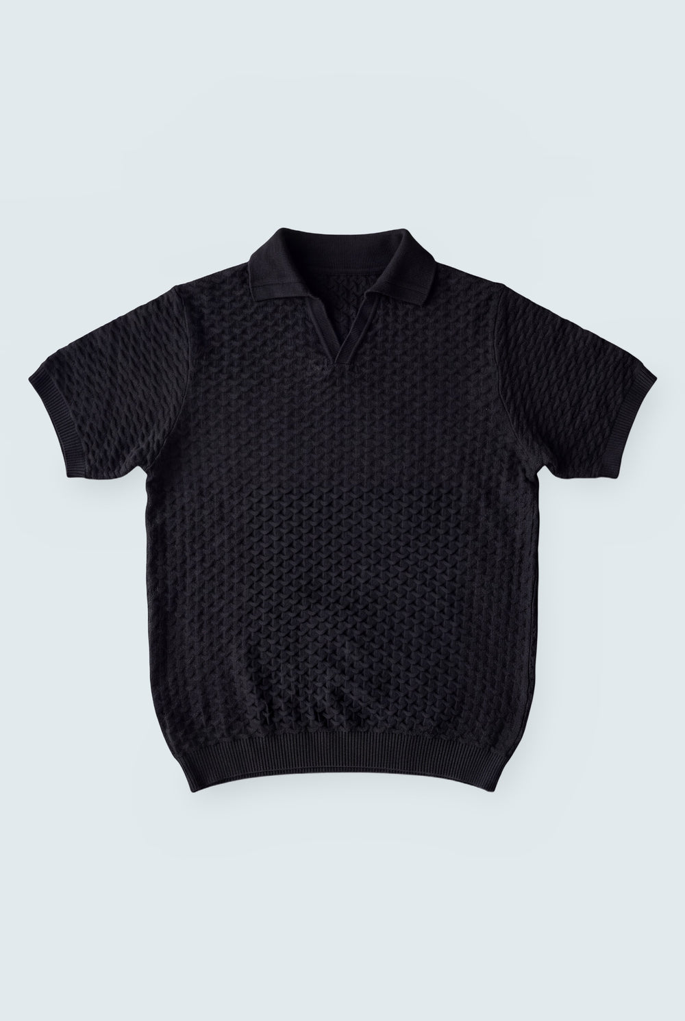 Black Regular Fit Knitted Polo - Hustle N Holla