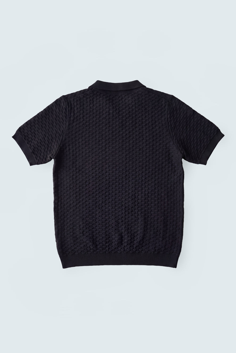 Black Regular Fit Knitted Polo - Hustle N Holla