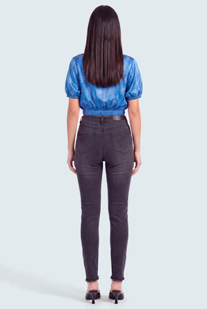 Black Washed Skinny Jeans - Hustle N Holla