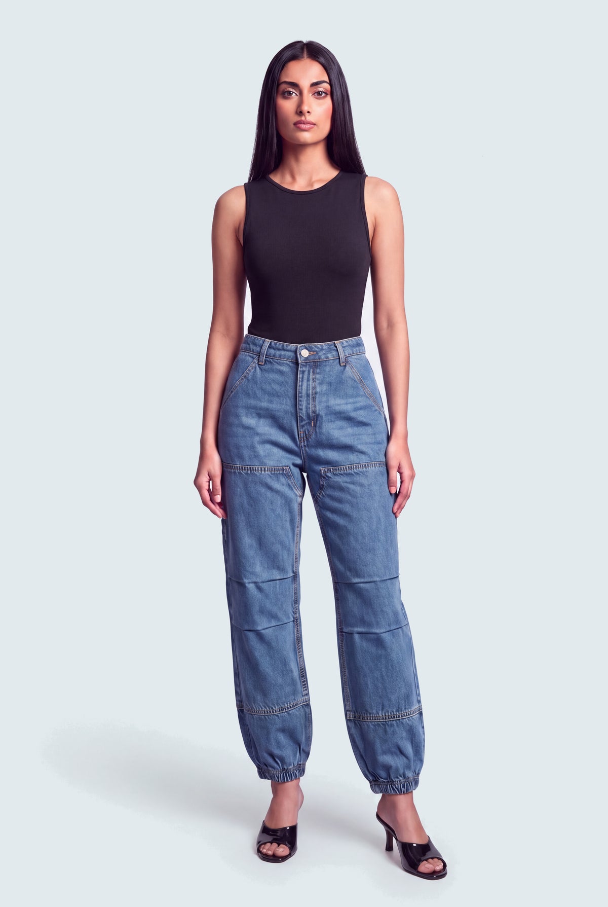 Blue Dark Wash Jog Fit Denim Jeans - Hustle N Holla
