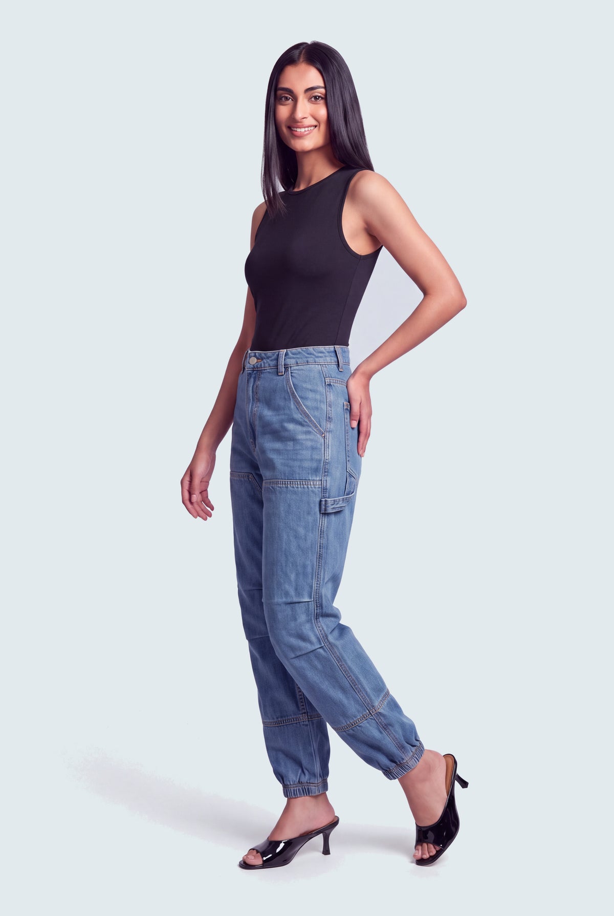 Blue Dark Wash Jog Fit Denim Jeans - Hustle N Holla
