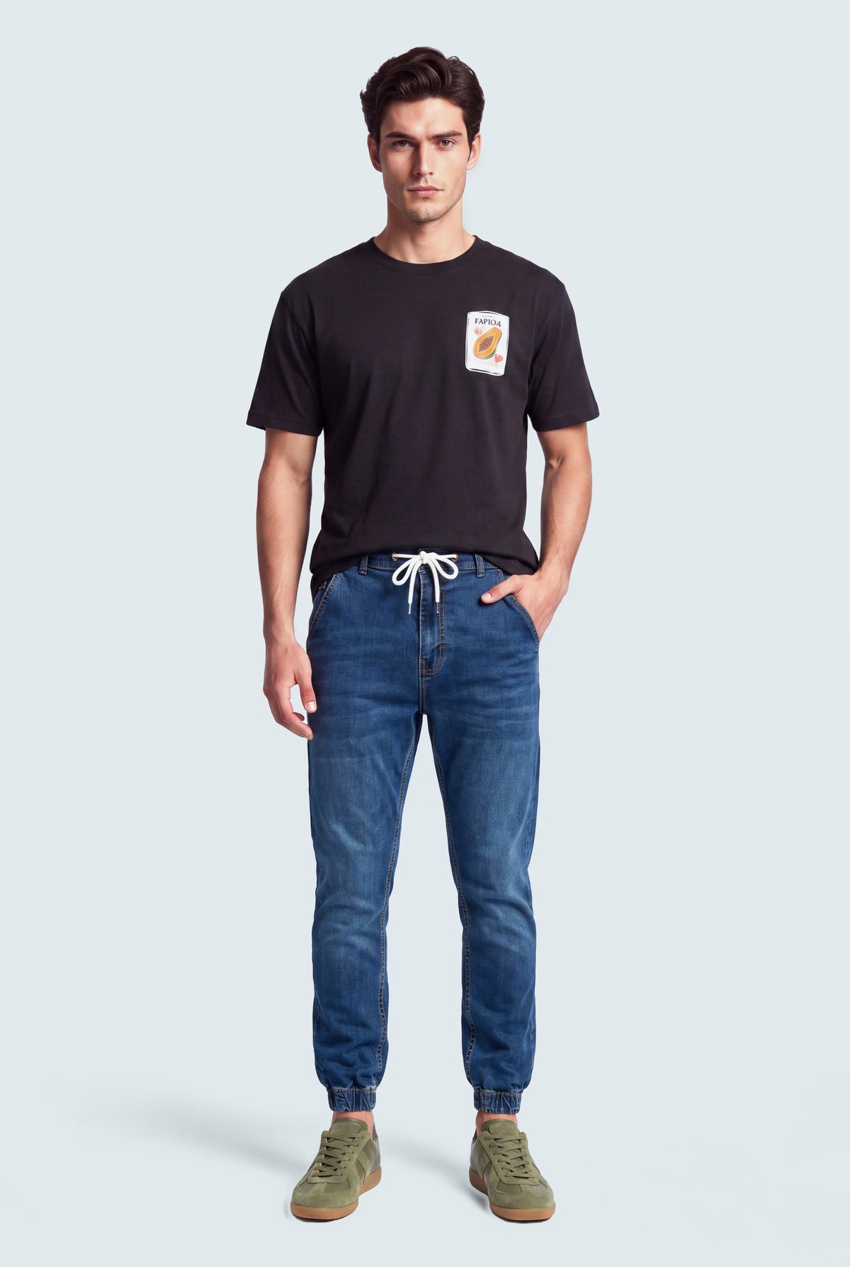 Blue Denim Jogger Jeans - Hustle N Holla