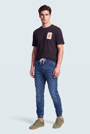 Blue Denim Jogger Jeans - Hustle N Holla