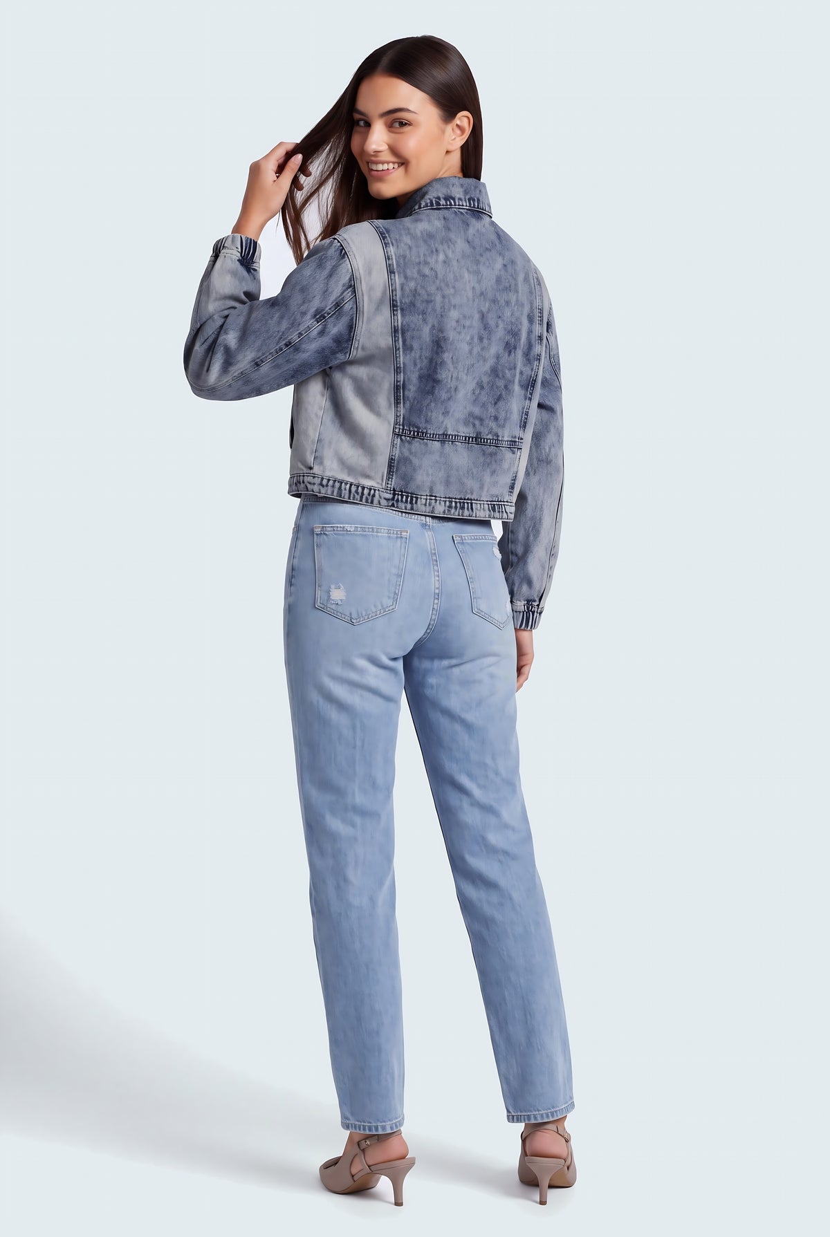 Blue Light Washed Oversized Jacket - Hustle N Holla