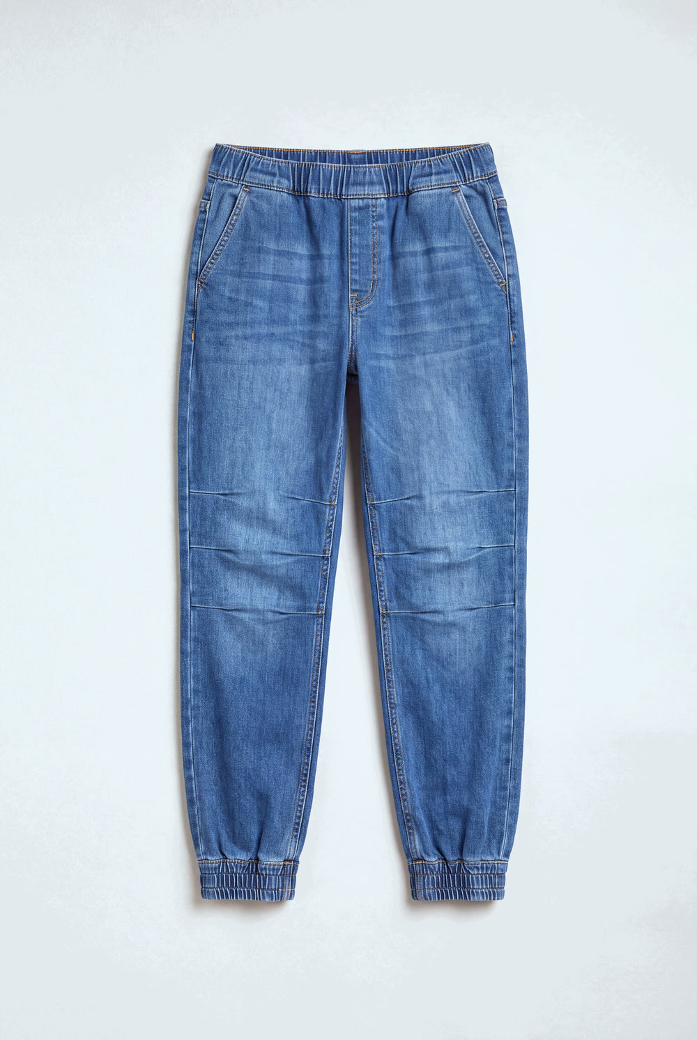 Blue Mid Wash Jog Fit Denim Jeans - Hustle N Holla