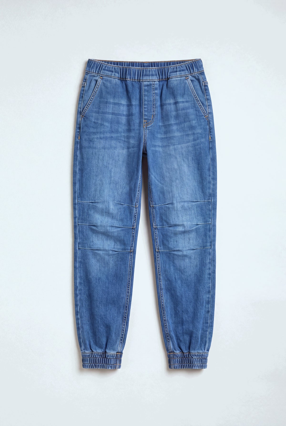 Blue Mid Wash Jog Fit Denim Jeans - Hustle N Holla