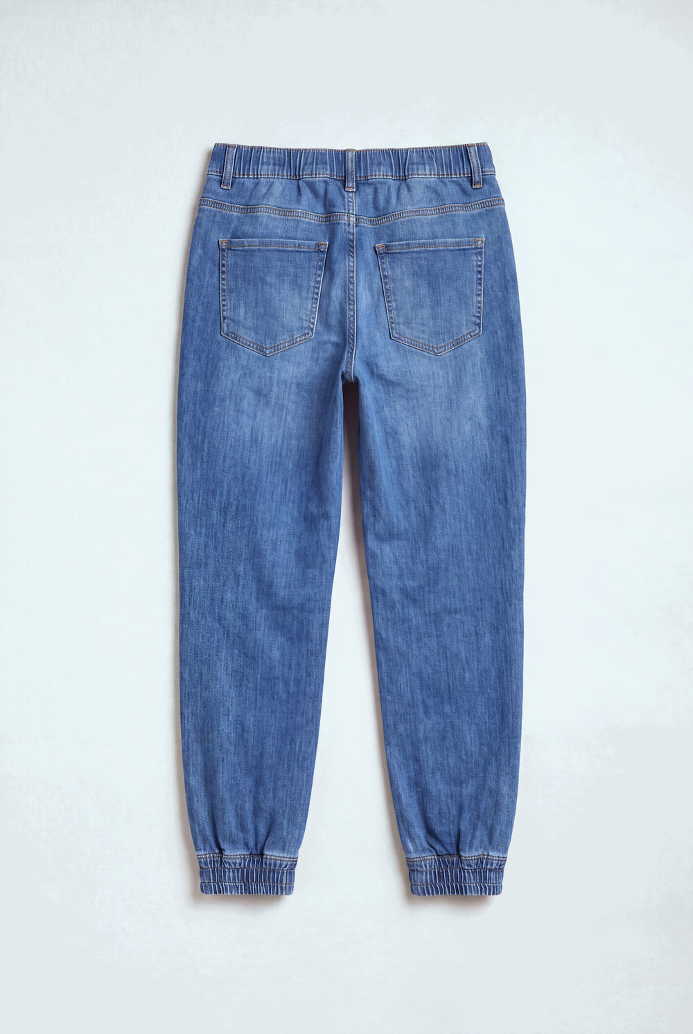 Blue Mid Wash Jog Fit Denim Jeans - Hustle N Holla