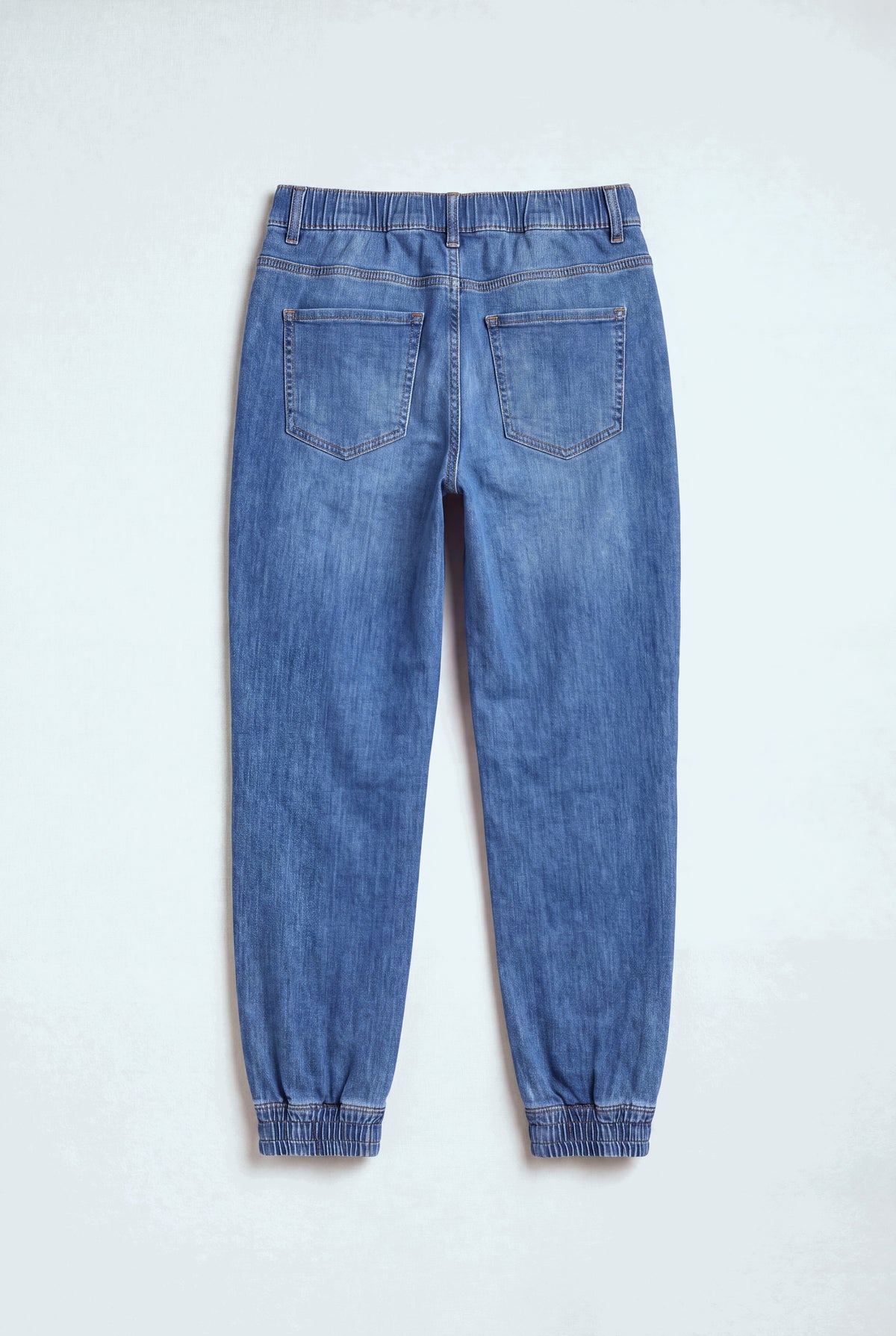 Blue Mid Wash Jog Fit Denim Jeans - Hustle N Holla