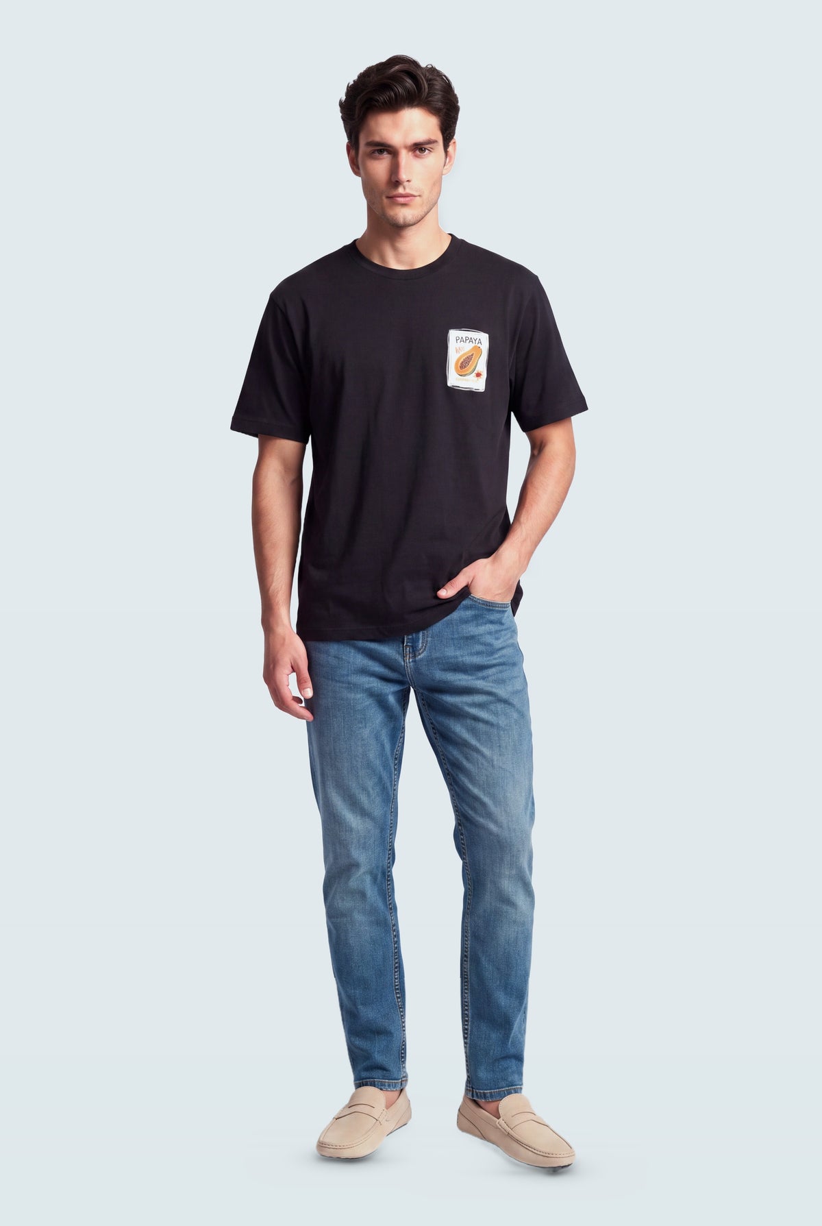 Blue Mid Washed Slim Fit Denim Jeans - Hustle N Holla
