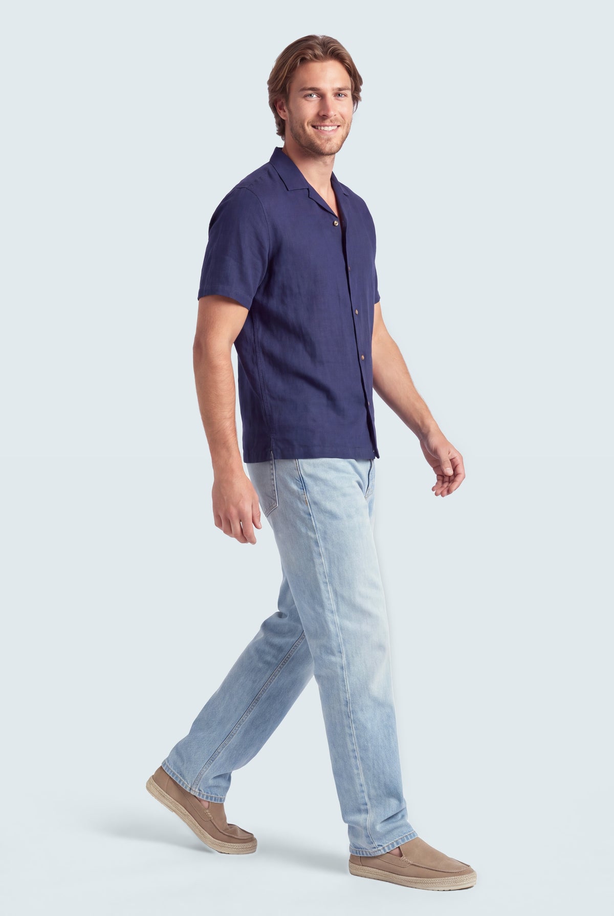 Blue Mid Washed Straight Fit Denim Jeans - Hustle N Holla