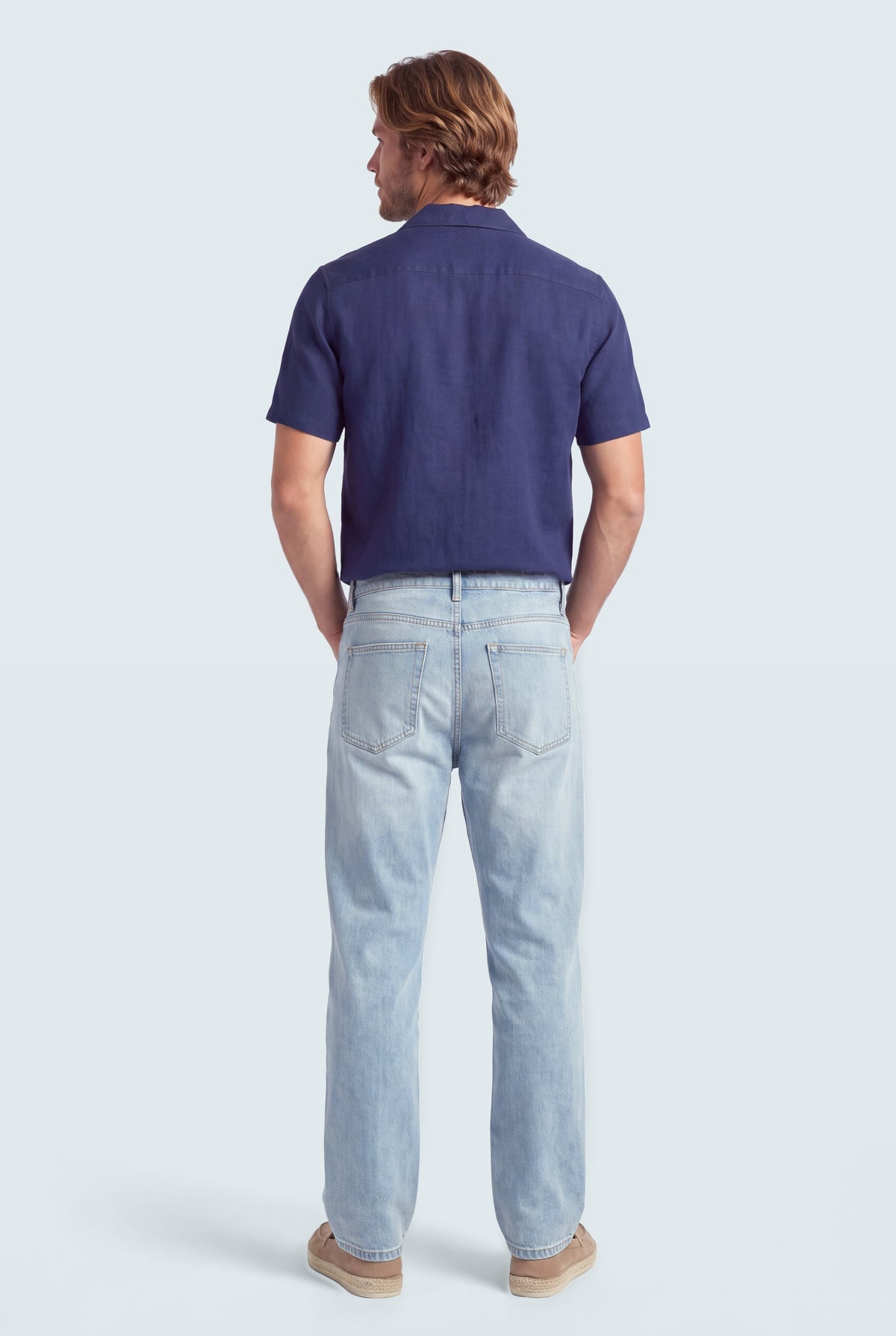 Blue Mid Washed Straight Fit Denim Jeans - Hustle N Holla