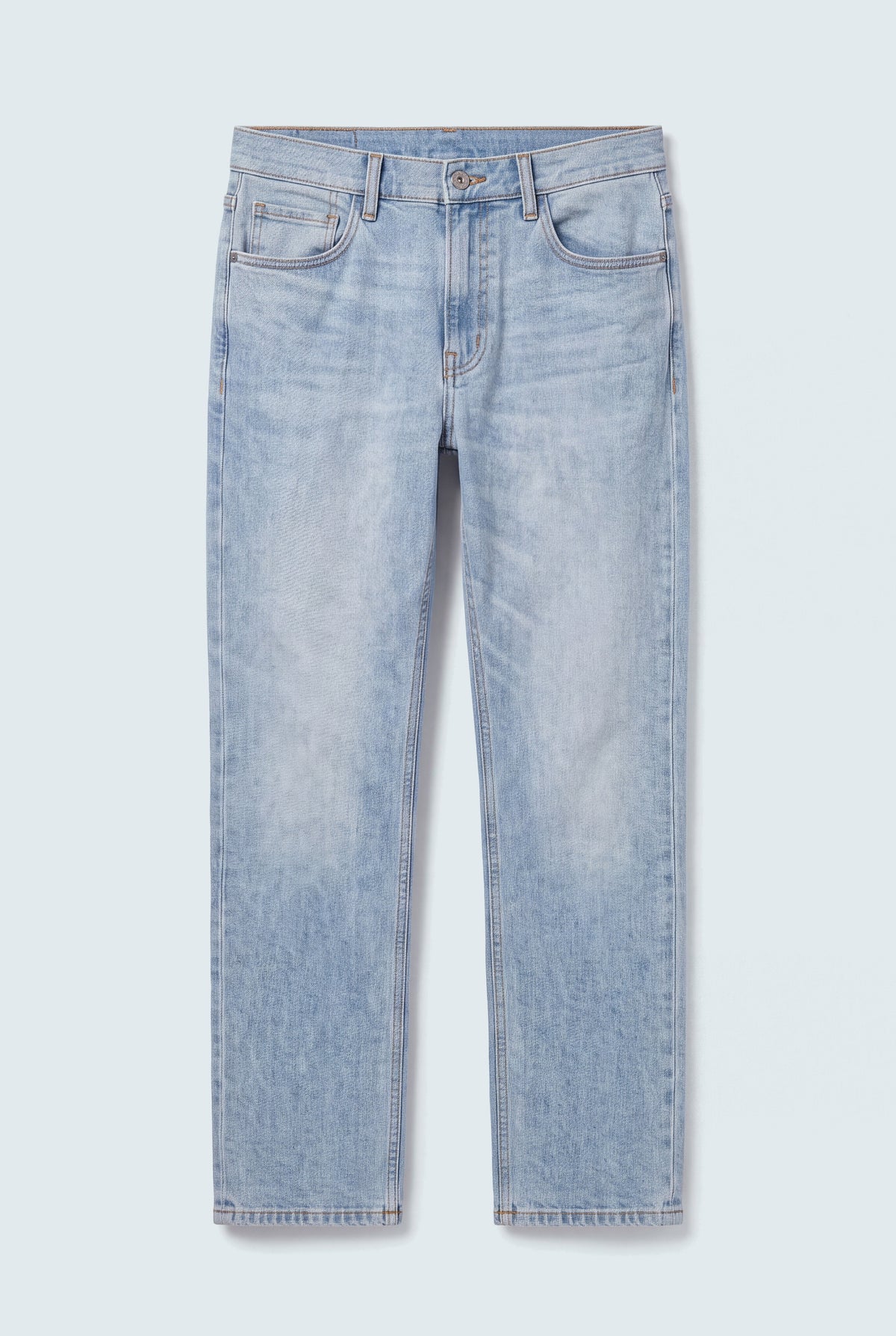 Blue Mid Washed Straight Fit Denim Jeans - Hustle N Holla