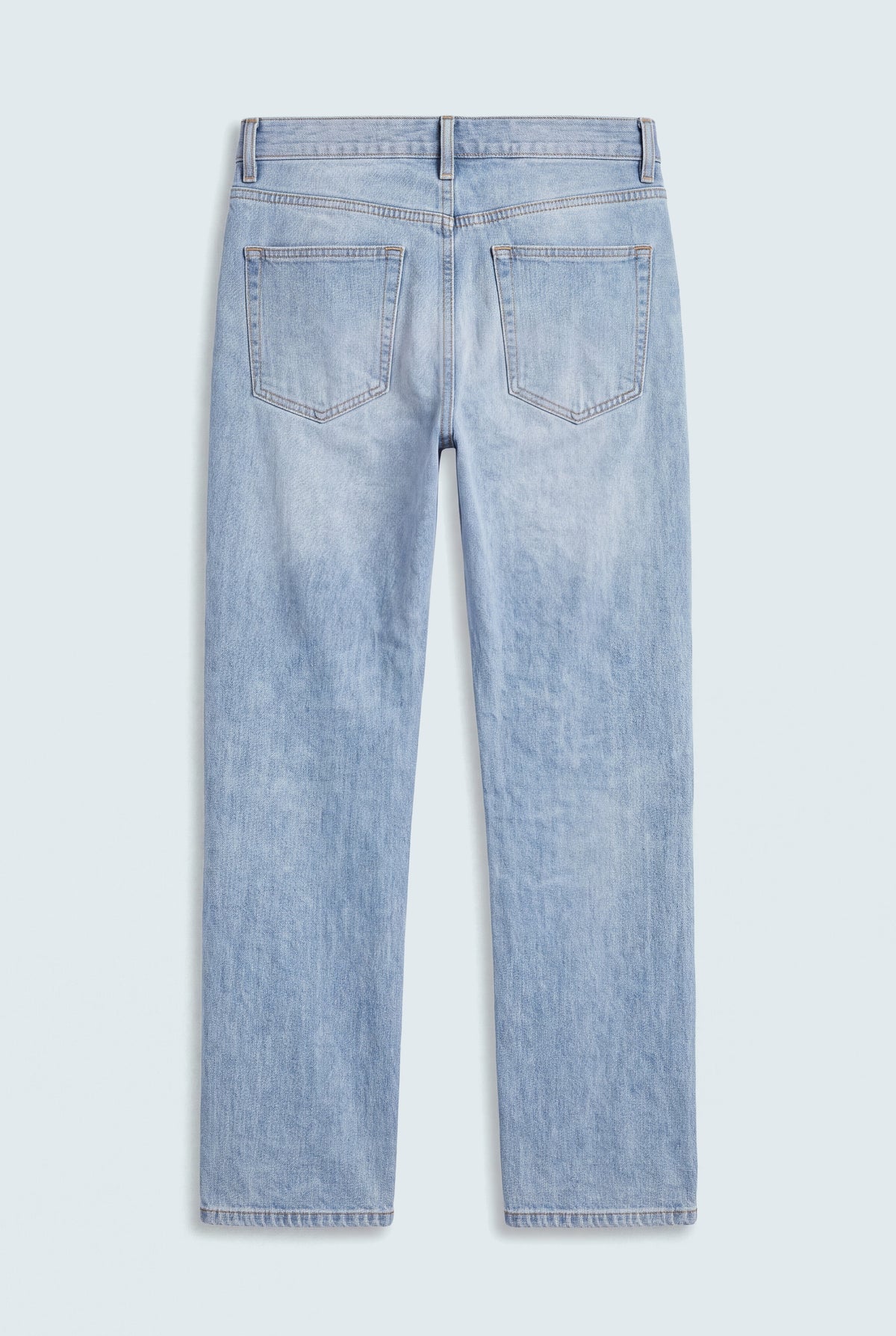 Blue Mid Washed Straight Fit Denim Jeans - Hustle N Holla