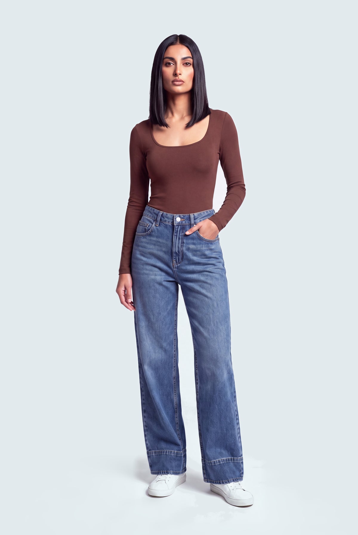 Blue Relaxed Fit Mid Wash Denim Jeans - Hustle N Holla