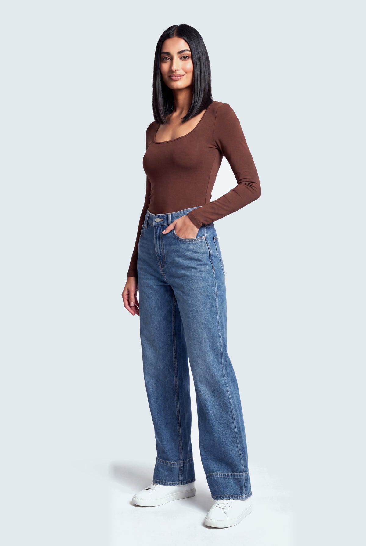 Blue Relaxed Fit Mid Wash Denim Jeans - Hustle N Holla