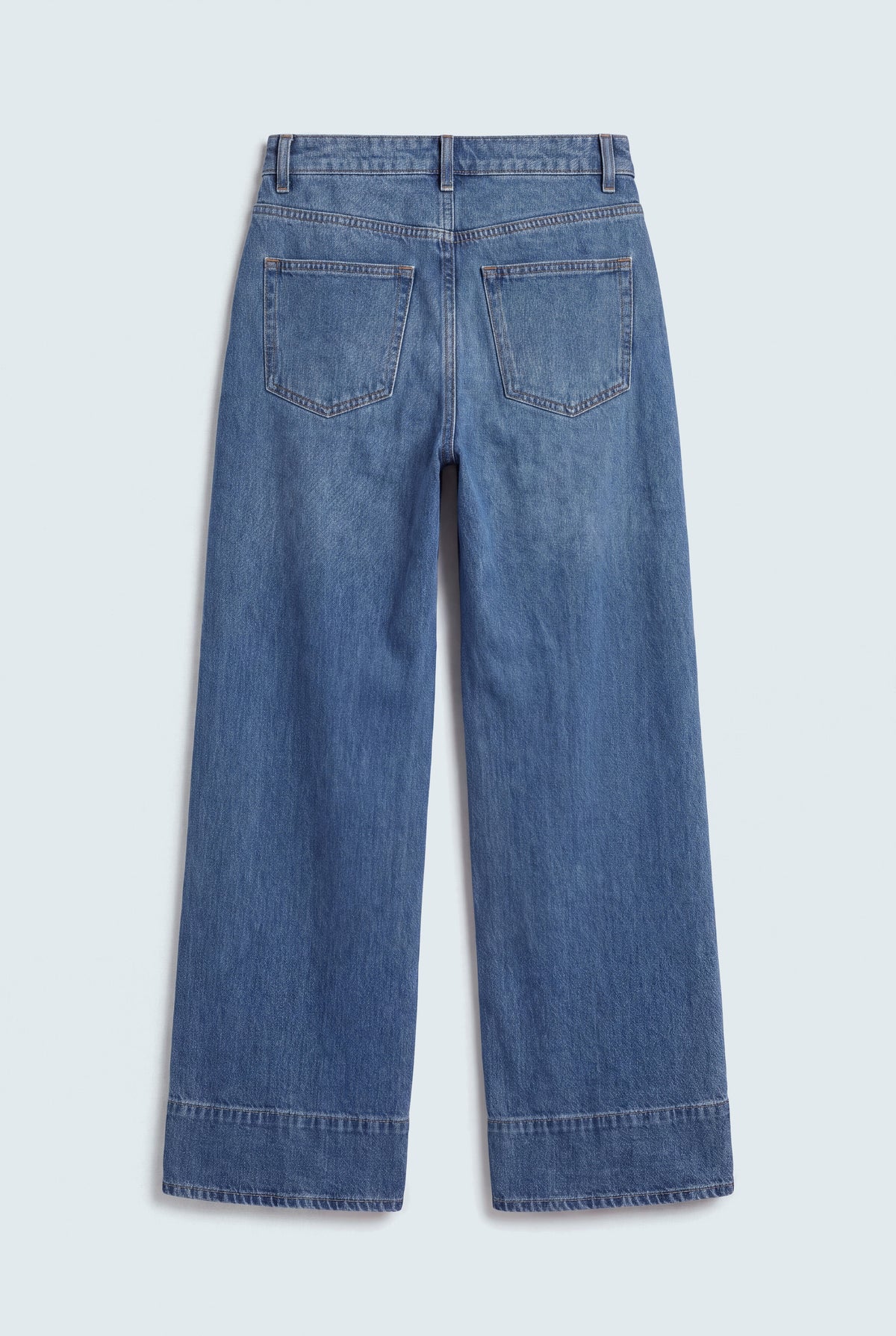 Blue Relaxed Fit Mid Wash Denim Jeans - Hustle N Holla