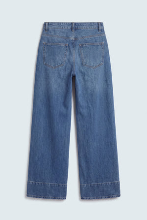 Blue Relaxed Fit Mid Wash Denim Jeans - Hustle N Holla