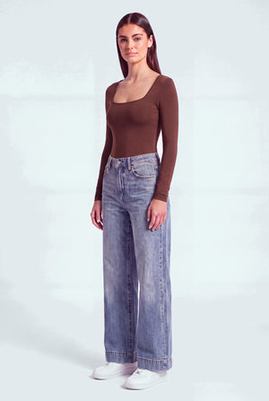 Blue Relaxed Fit Vintage Wash Denim Jeans - Hustle N Holla