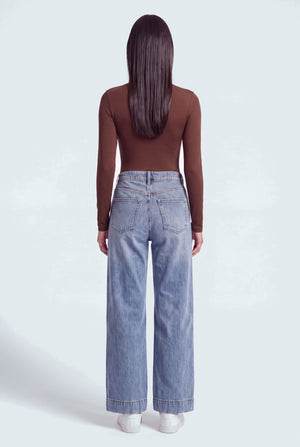 Blue Relaxed Fit Vintage Wash Denim Jeans - Hustle N Holla