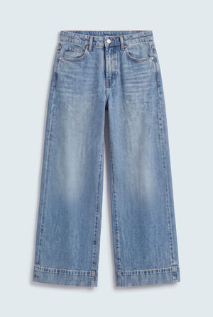 Blue Relaxed Fit Vintage Wash Denim Jeans - Hustle N Holla