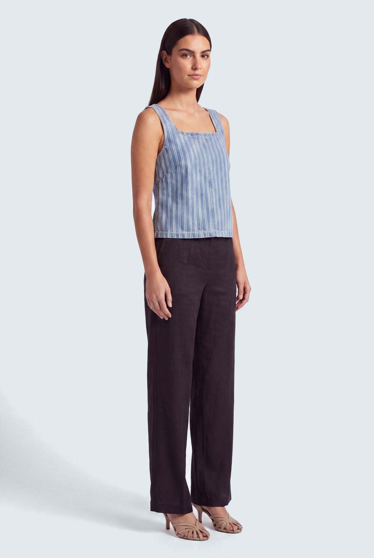 Blue Striped Slim Fit Top - Hustle N Holla