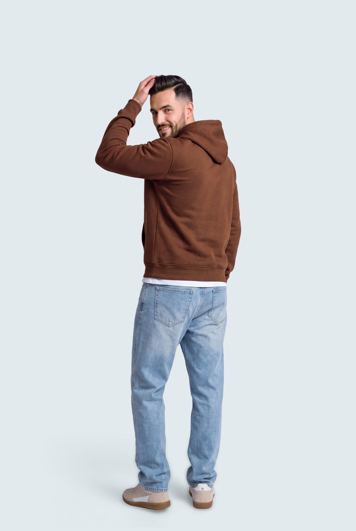 Brown Relaxed Fit Graphic Pull Over Hoodie - Hustle N Holla
