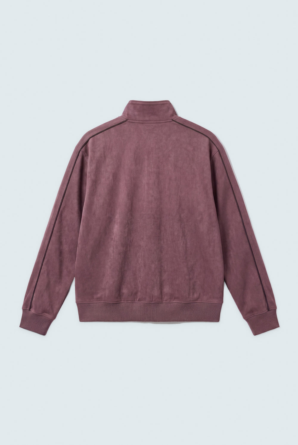 Brown Textured Regular Fit Mock Neck Zipper - Hustle N Holla