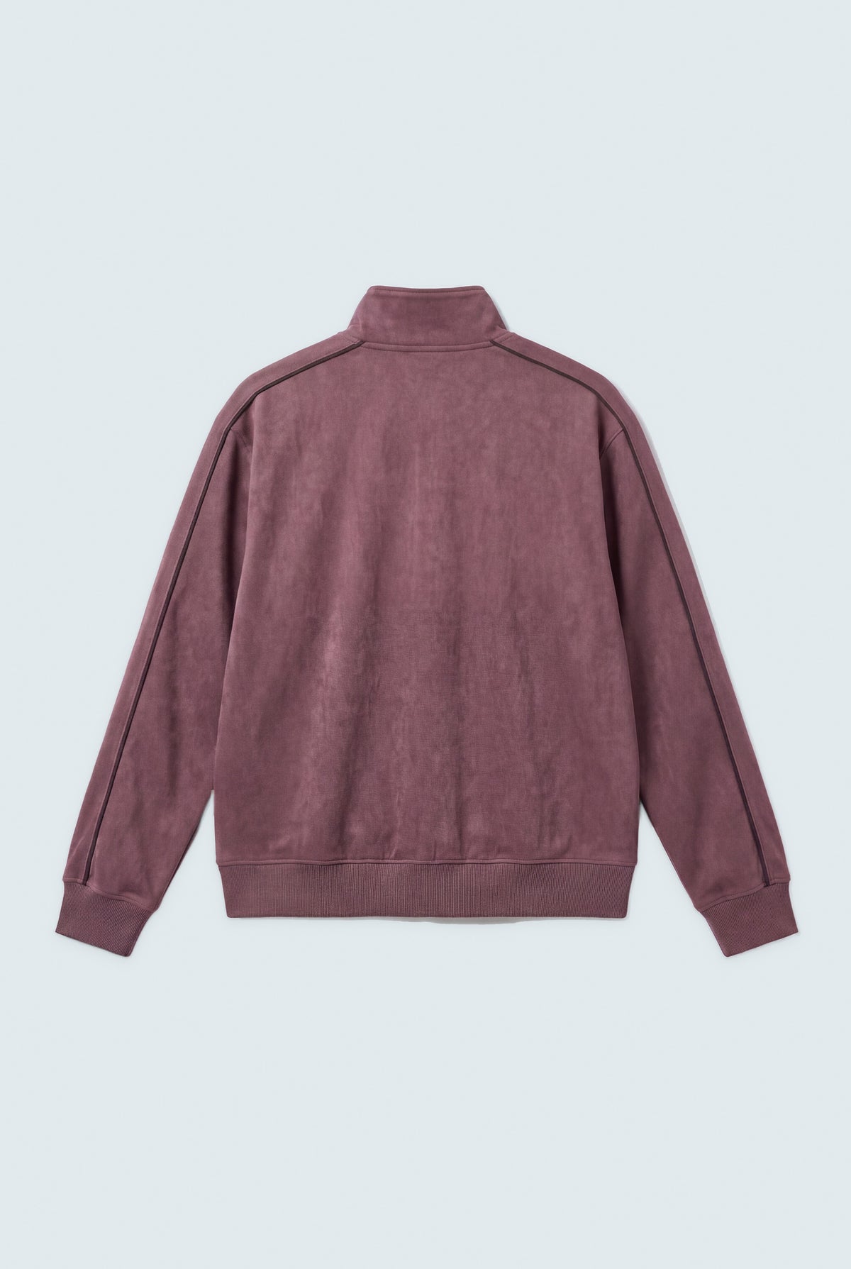 Brown Textured Regular Fit Mock Neck Zipper - Hustle N Holla