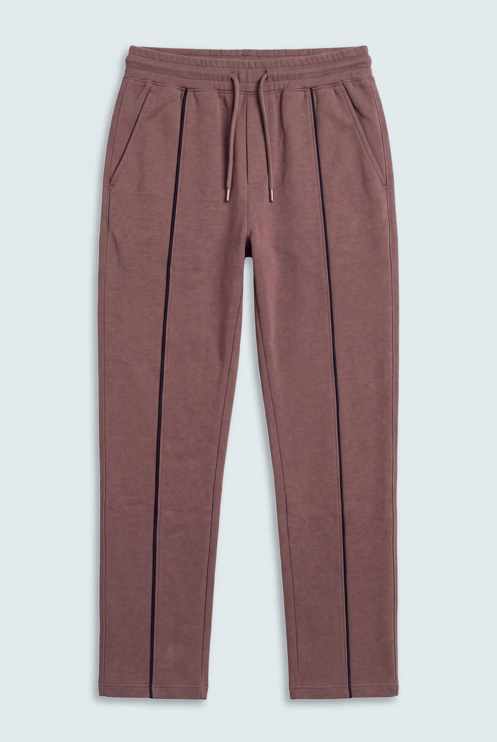 Brown Textured Straight Fit Sweatpants - Hustle N Holla