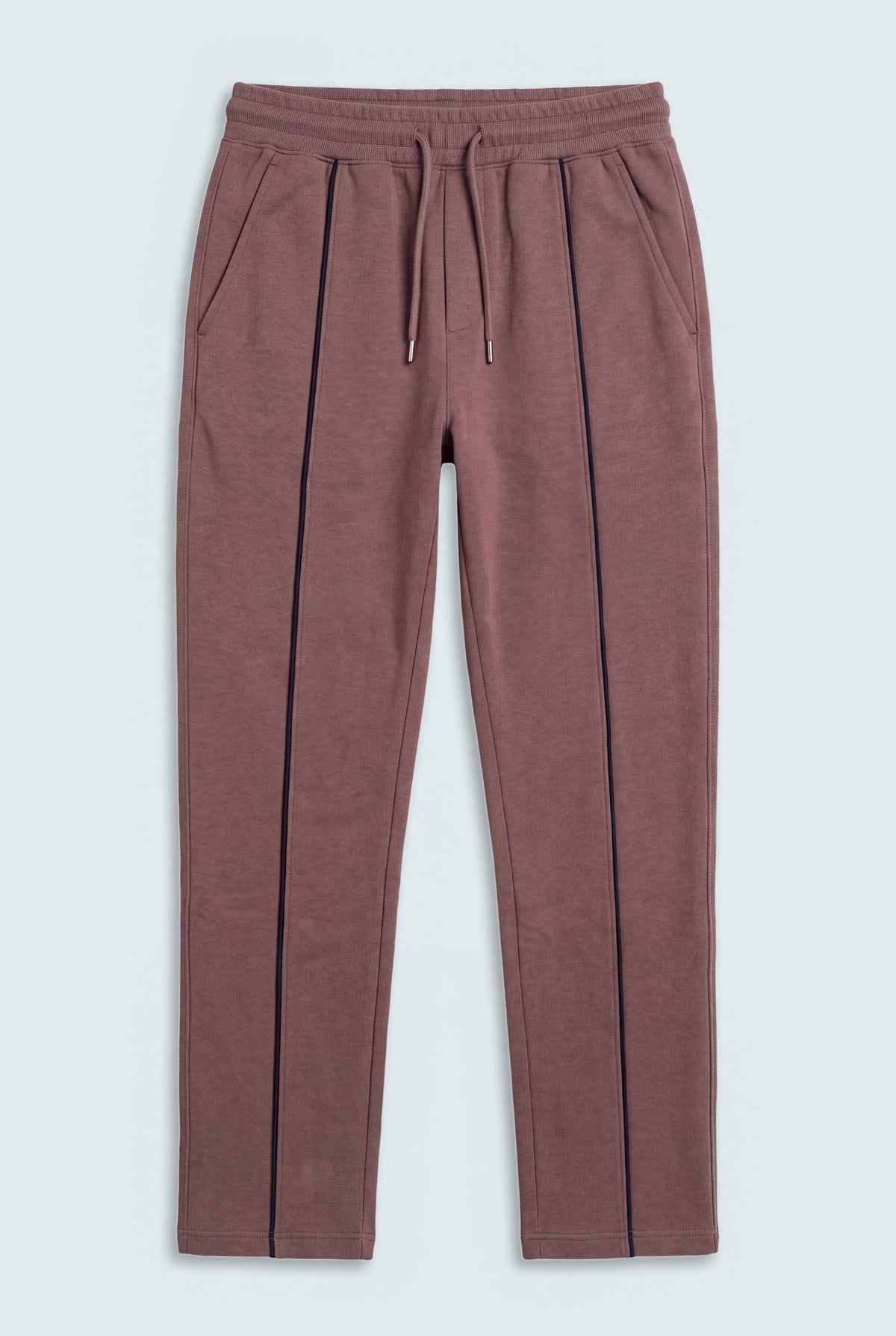 Brown Textured Straight Fit Sweatpants - Hustle N Holla