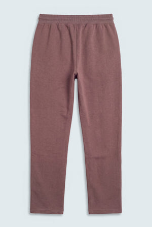 Brown Textured Straight Fit Sweatpants - Hustle N Holla
