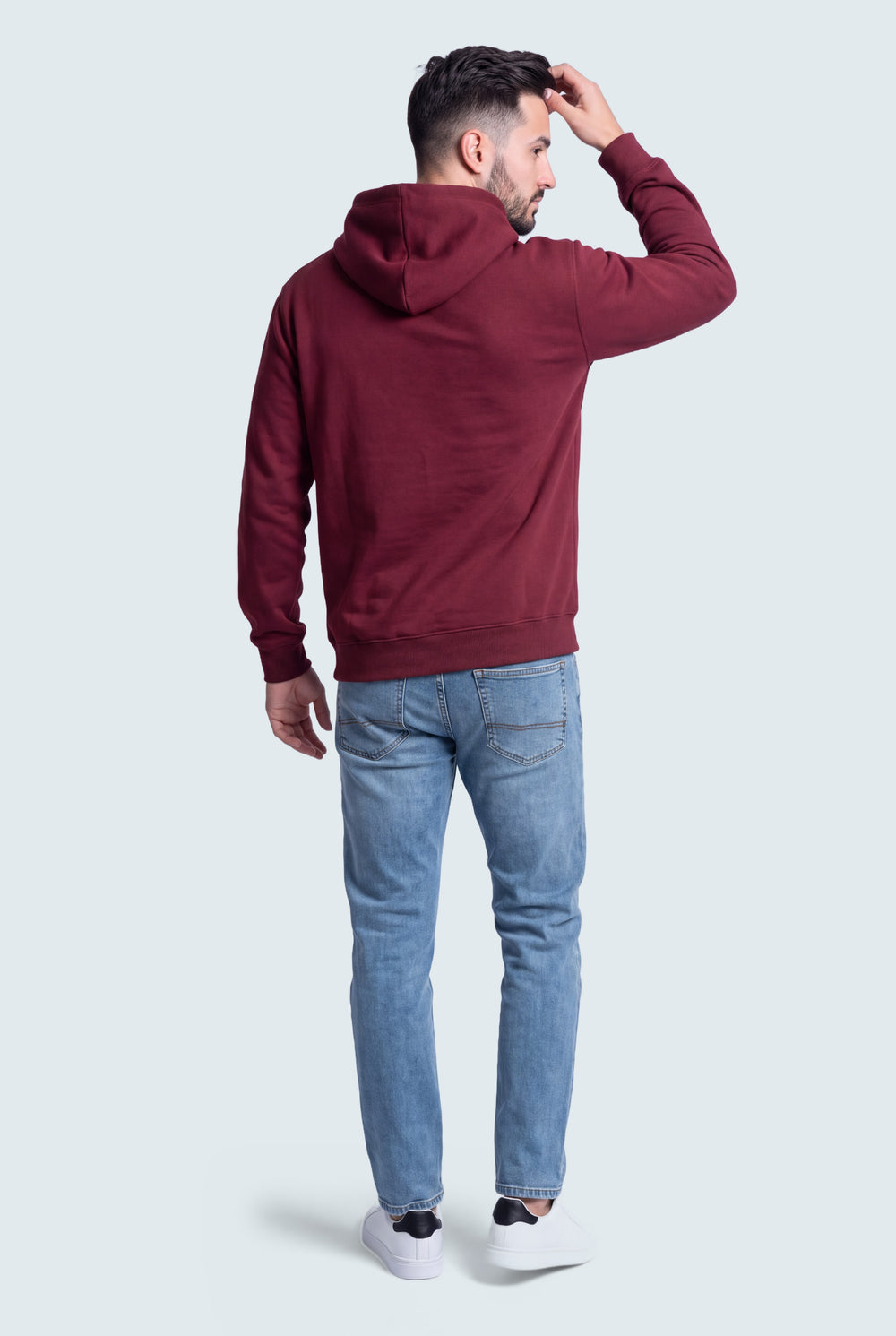 Burgundy Oversized Graphic Pull Over Hoodie - Hustle N Holla