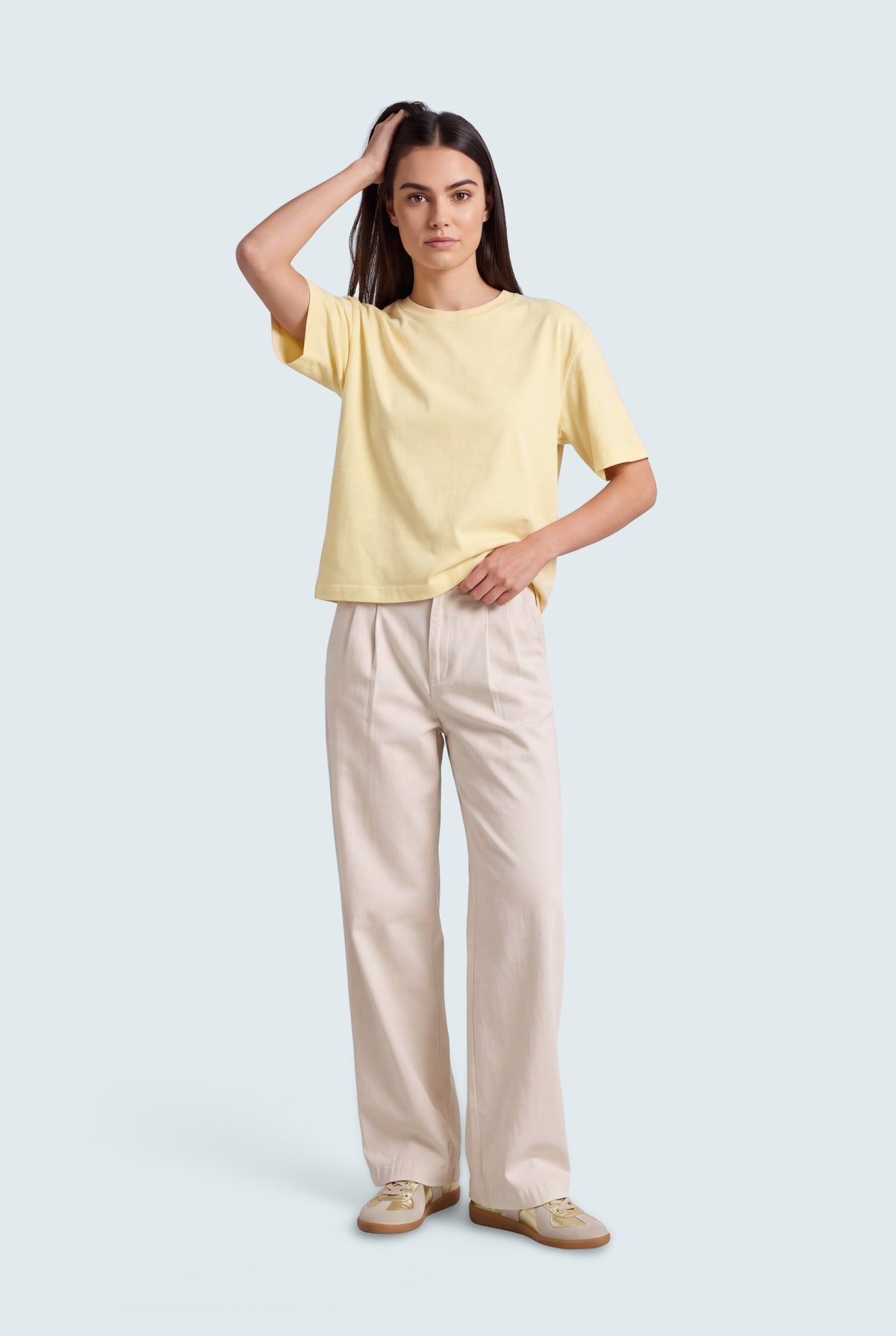 Buttermilk Oversized Basic T-Shirt - Hustle N Holla