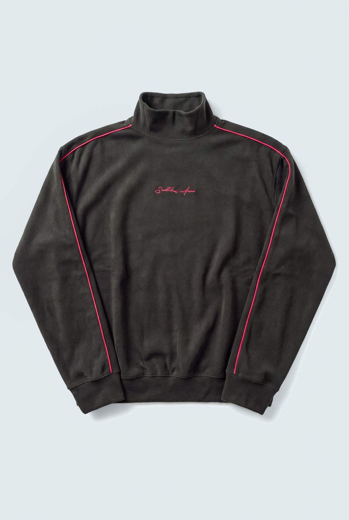 Charcoal High Neck Oversize Cropped Sweatshirt - Hustle N Holla