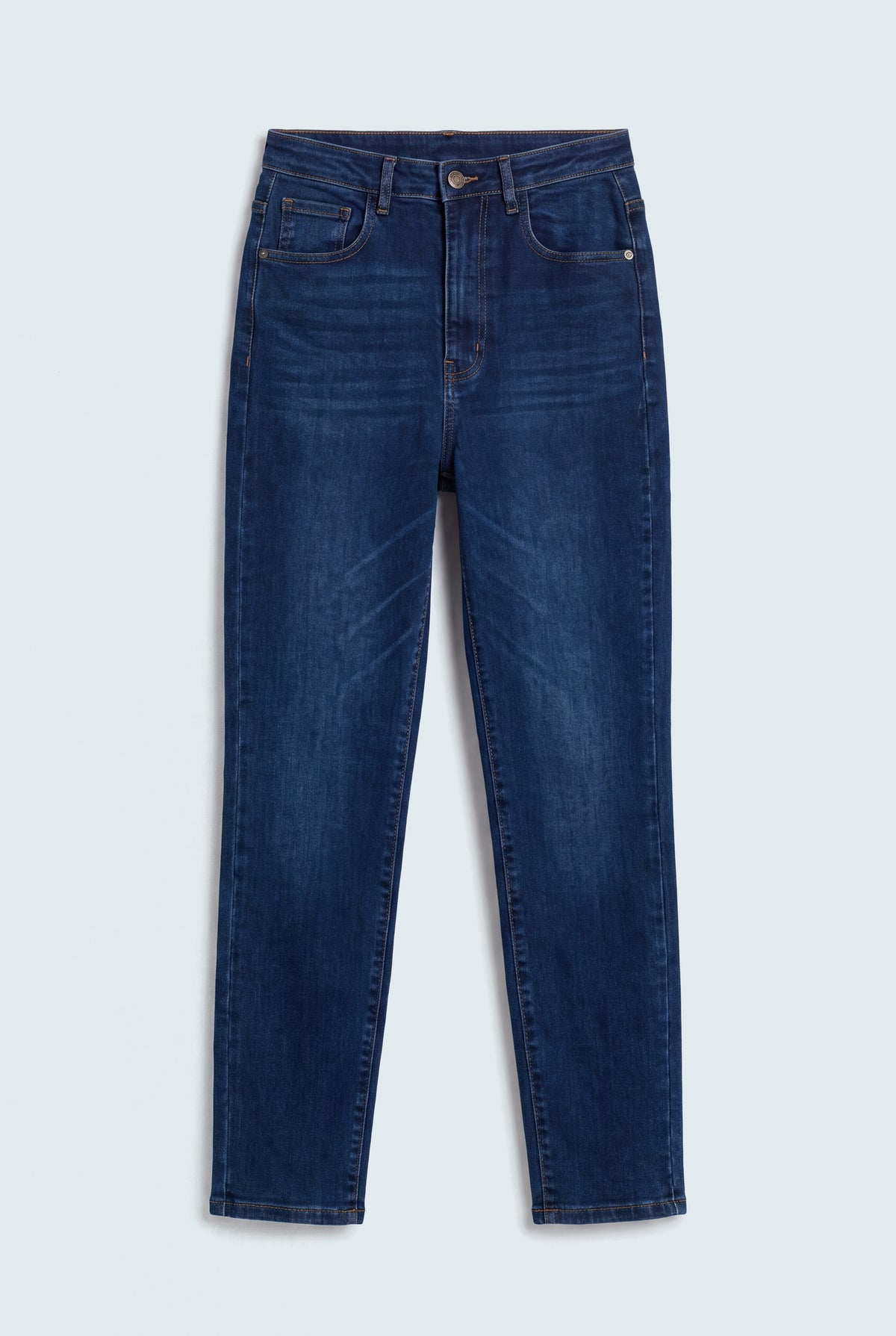 Dark Blue High Rise Slim Fit Jeans - Hustle N Holla