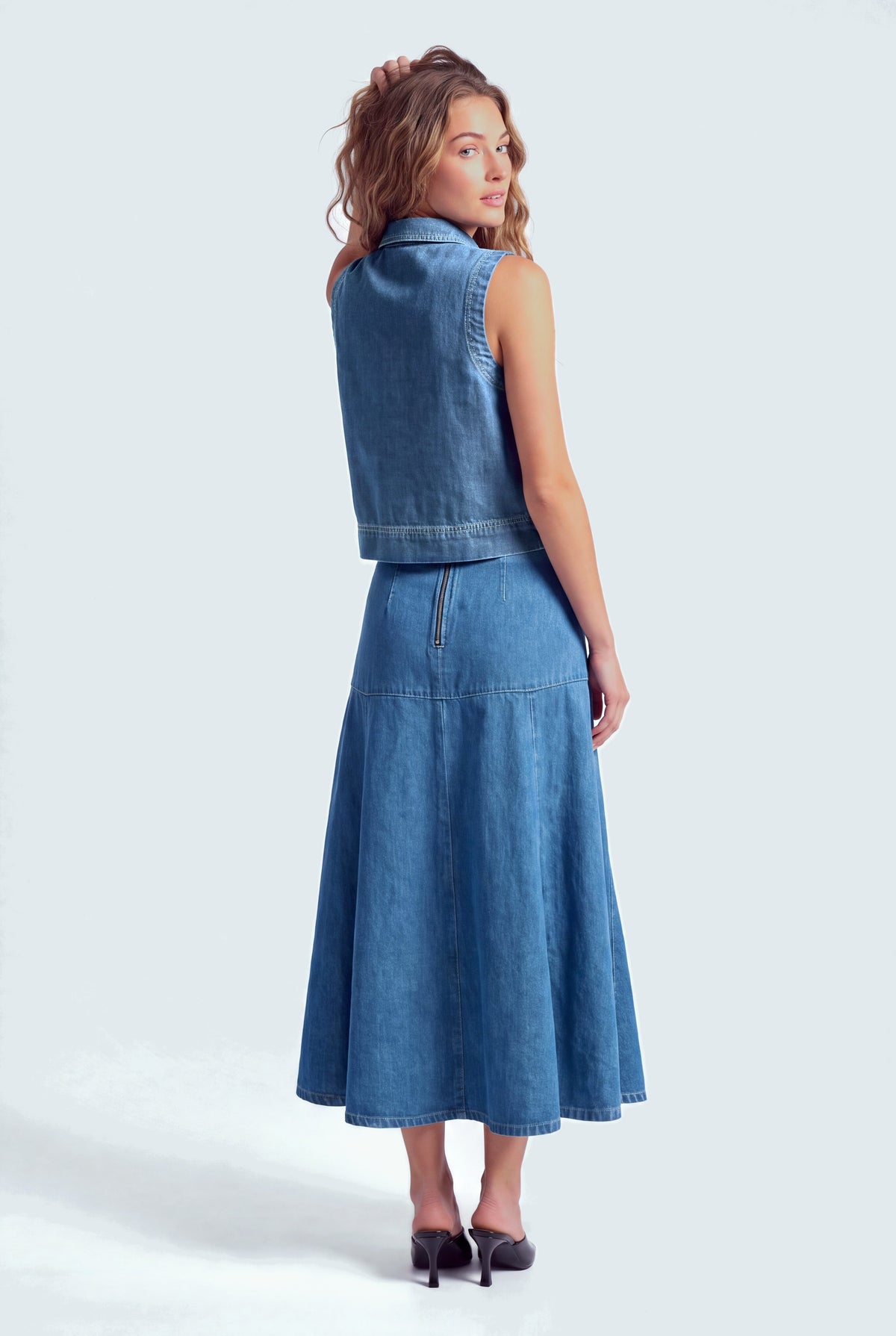 Dark Blue Relaxed Fit Denim Shirt - Hustle N Holla