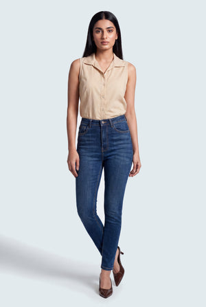 Dark Wash Denim Jeans - Hustle N Holla