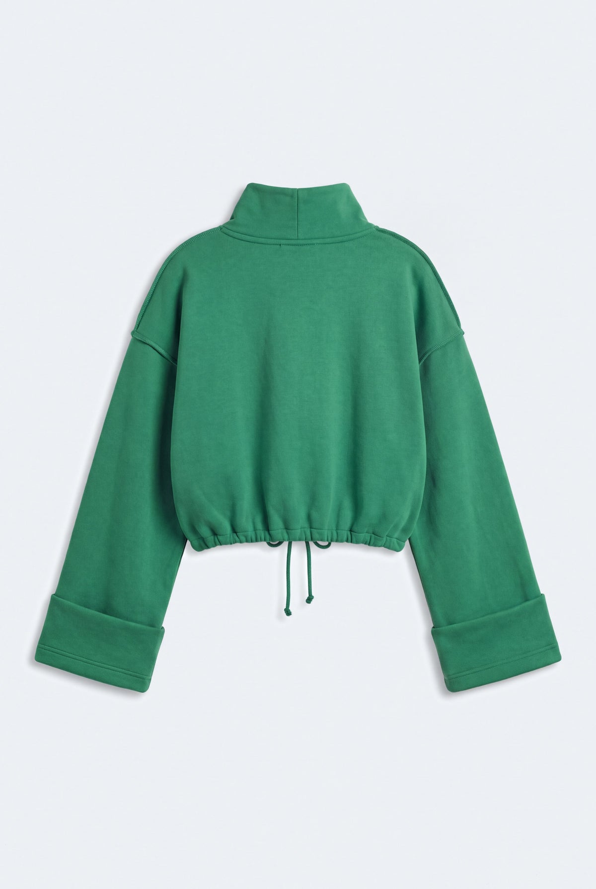 Emerald Green Oversized Crop Sweatshirt - Hustle N Holla