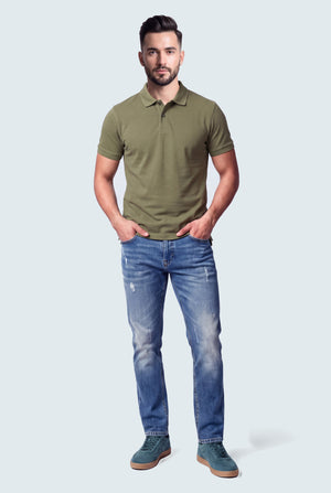 Faded Blue Denim Jeans - Hustle N Holla