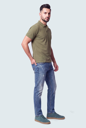 Faded Blue Denim Jeans - Hustle N Holla
