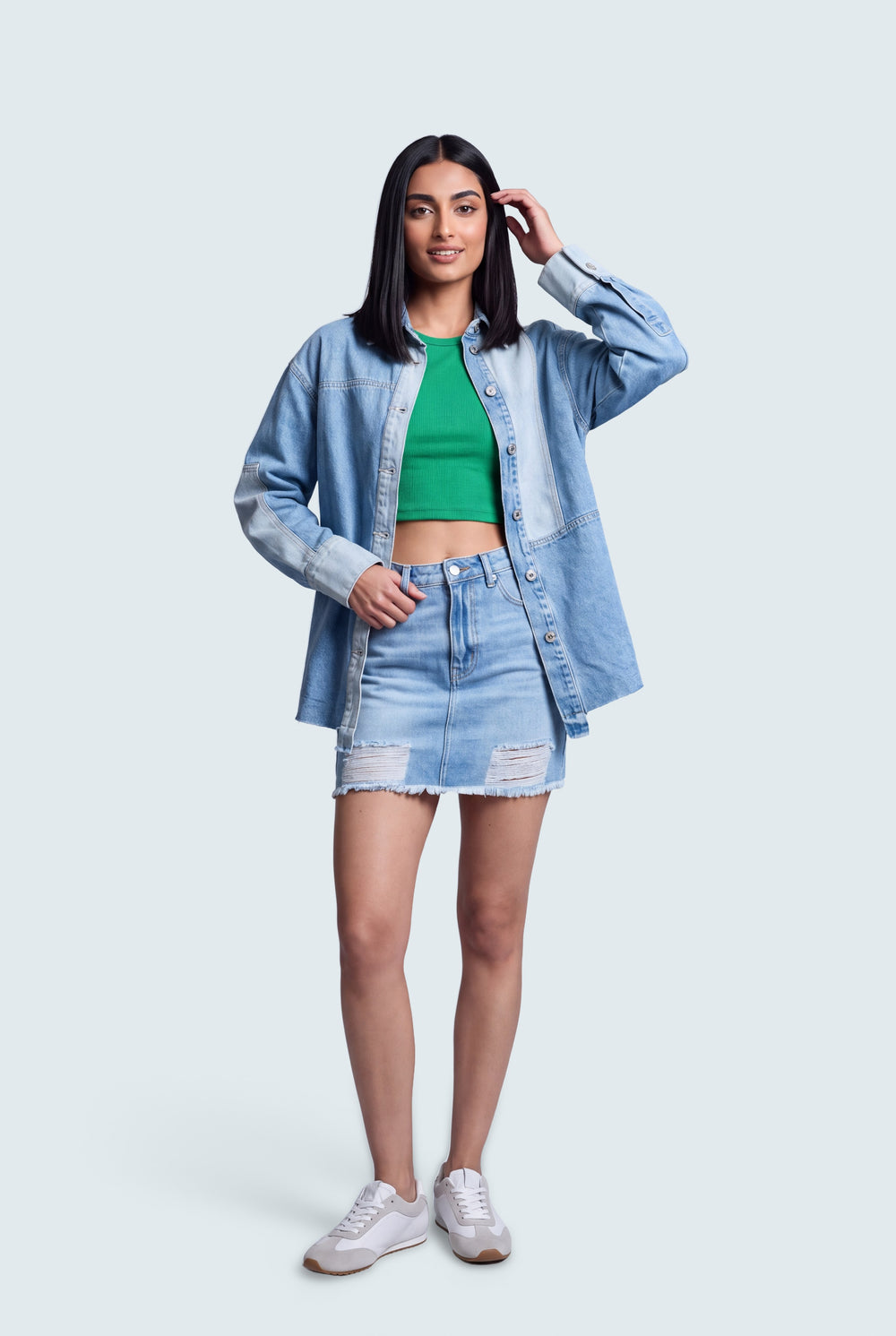 Felicity Denim Shacket - Hustle N Holla