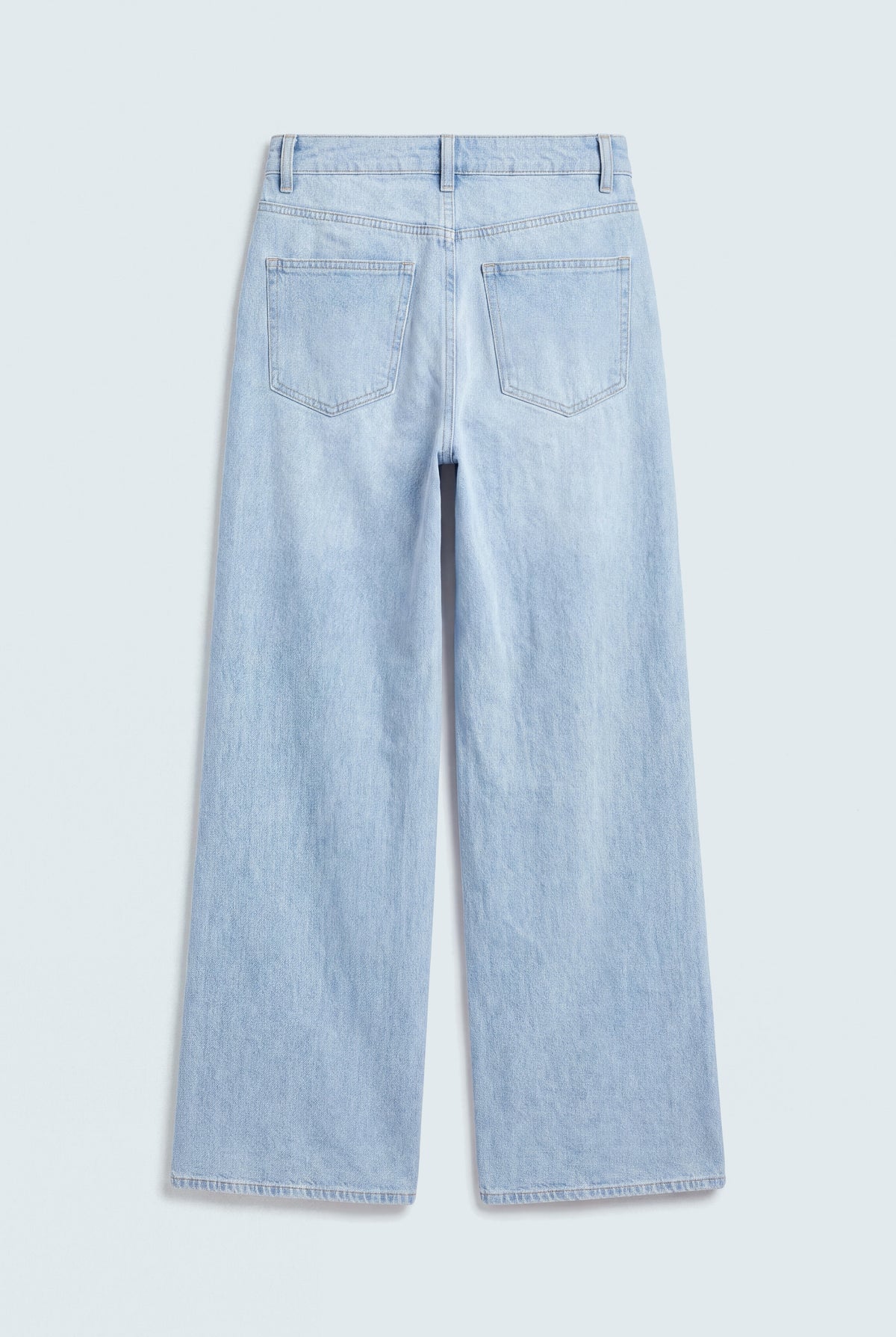 Front Seam Wide Leg Light Wash Jeans - Hustle N Holla