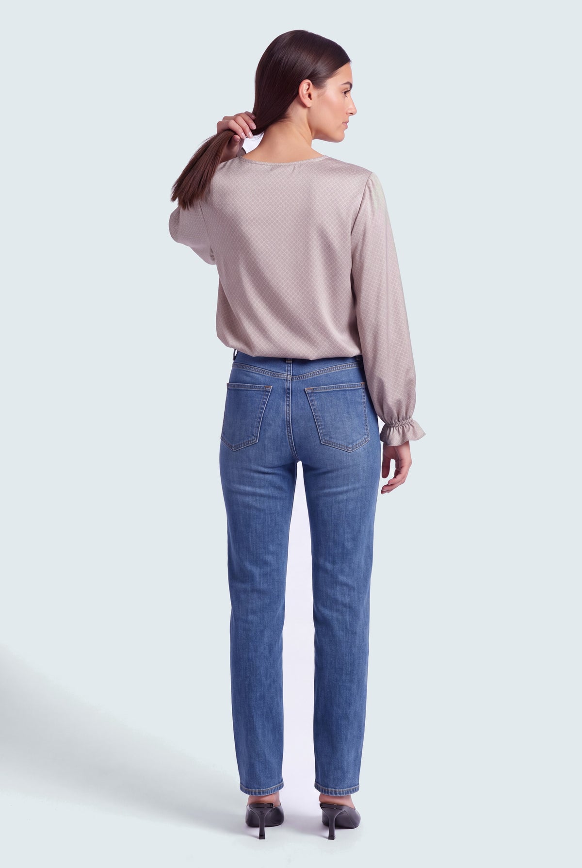 Grey Loose Fit Front Tie Blouse - Hustle N Holla